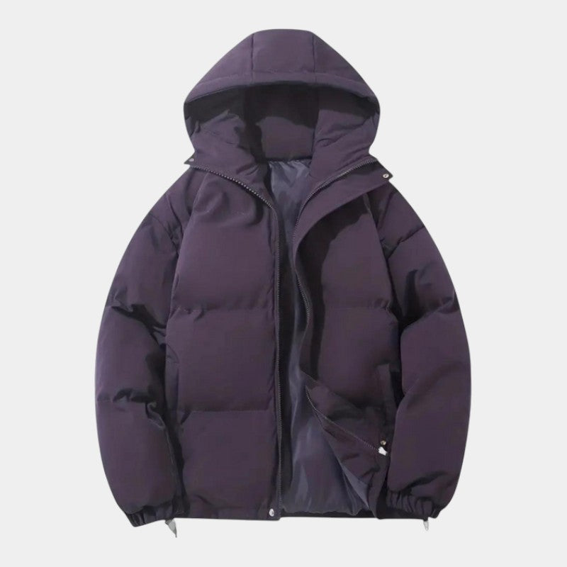 Men’s Insulating Blend Coat With Hood and Wind Shielding Cut Fit
