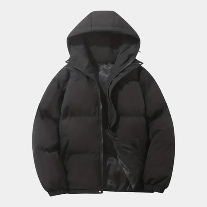 Men’s Insulating Blend Coat With Hood and Wind Shielding Cut Fit
