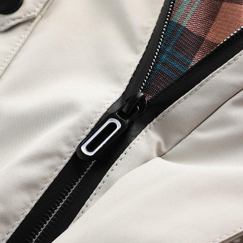 Men’s Jacket With Removable Hood and Zip Front