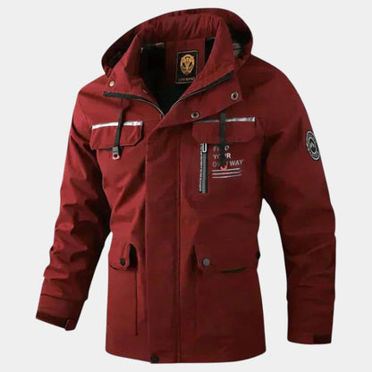 Men’s Jacket With Removable Hood and Zip Front