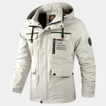 Men’s Jacket With Removable Hood and Zip Front