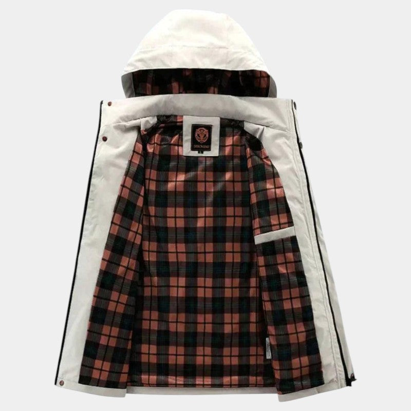 Men’s Jacket With Removable Hood and Zip Front