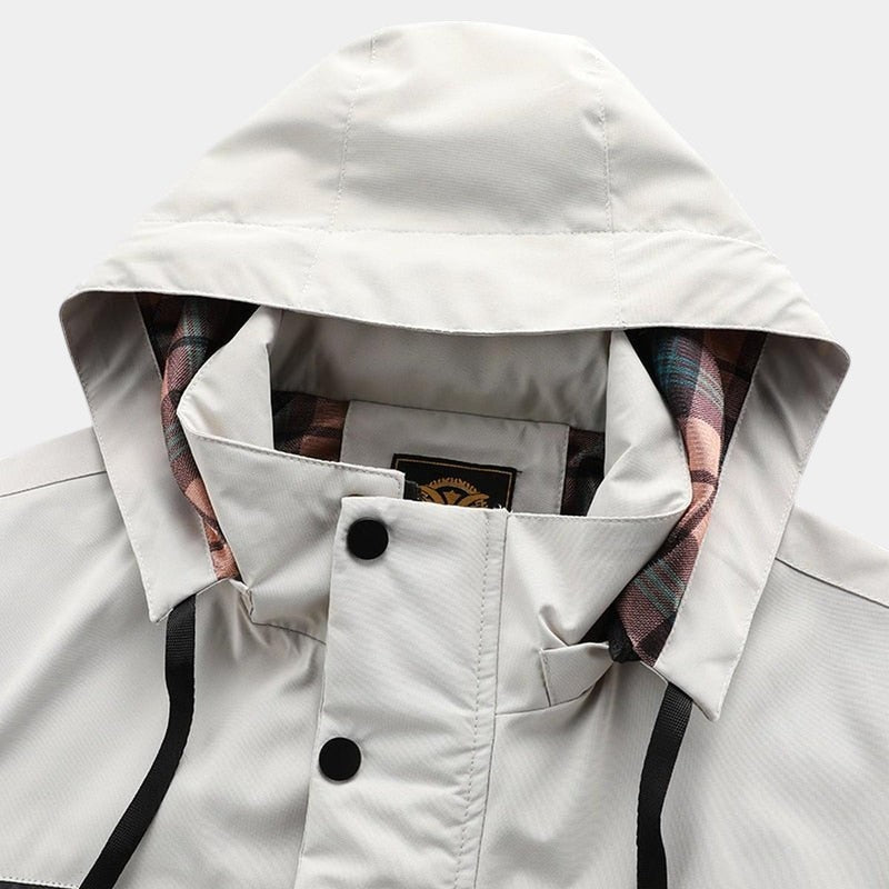 Men’s Jacket With Removable Hood and Zip Front