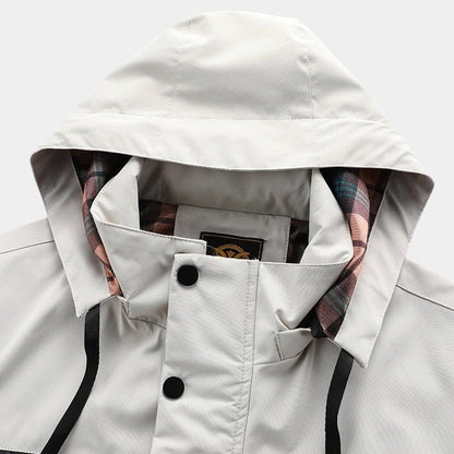 Men’s Jacket With Removable Hood and Zip Front