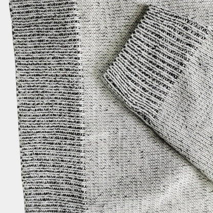 Men’s Knit Hoodie With Textured Panels