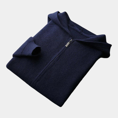 Men’s Knit Hoodie With Zip Front