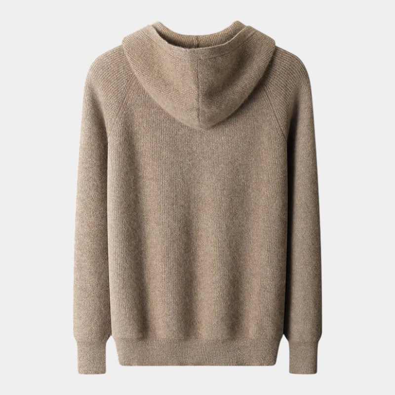 Men’s Knit Hoodie With Zip Front