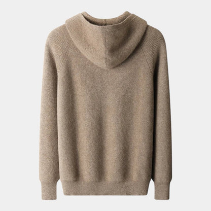 Men’s Knit Hoodie With Zip Front