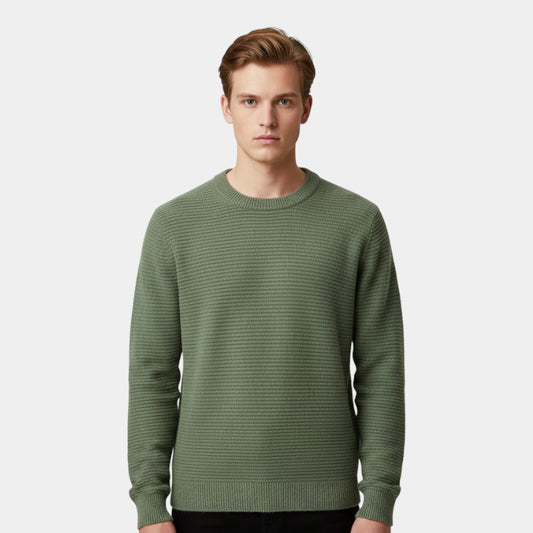 Men’s Knit Sweater With Crew Neck