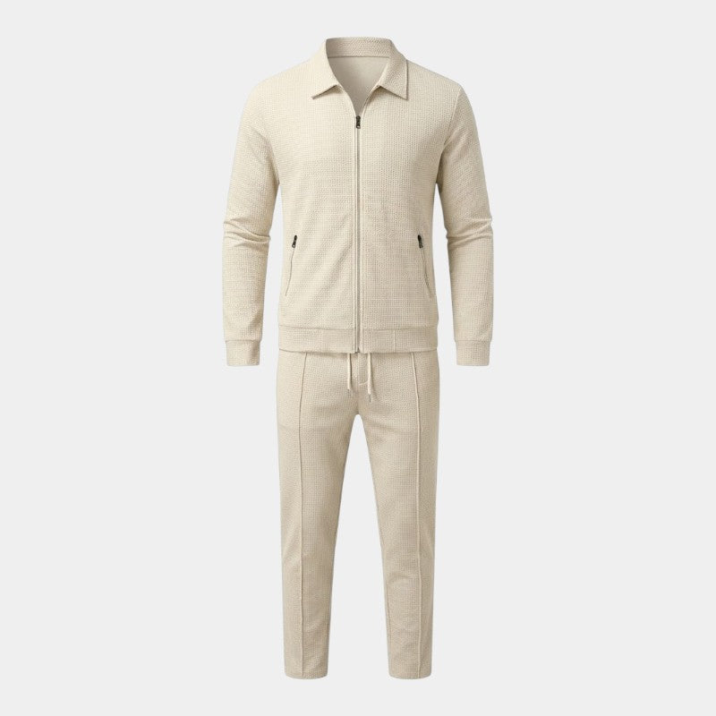Men’s Knit Tracksuit With Zip Top and Joggers