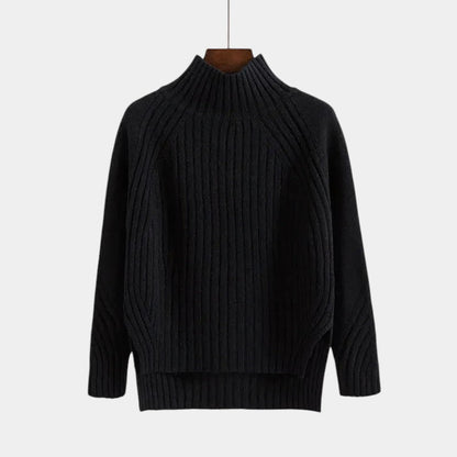 Men’s Merino Wool Roll Neck Sweater With Ribbed Design