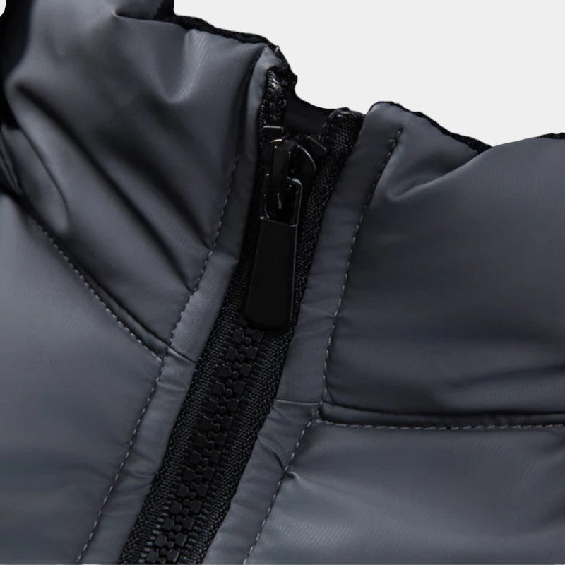 Men’s Padded Hooded Jacket With Zip Fastening