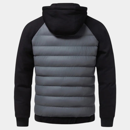 Men’s Padded Hooded Jacket With Zip Fastening