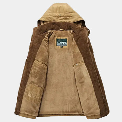 Men’s Padded Hooded Jacket With Zip Fastening