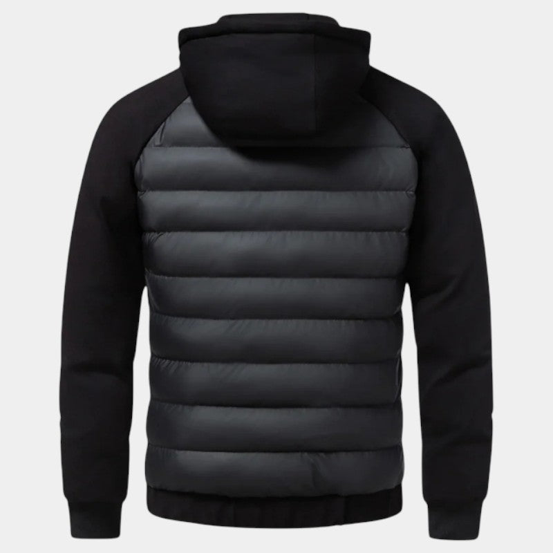 Men’s Padded Hooded Jacket With Zip Fastening