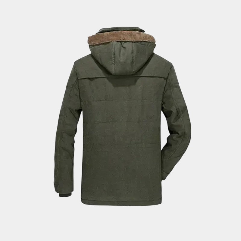 Men’s Padded Hooded Jacket With Zip Fastening