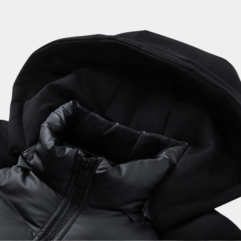 Men’s Padded Hooded Jacket With Zip Fastening