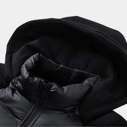 Men’s Padded Hooded Jacket With Zip Fastening