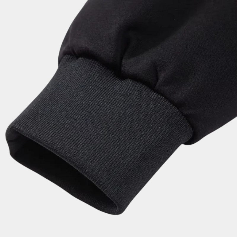 Men’s Padded Hybrid Jacket With Hood and Knit Sleeves