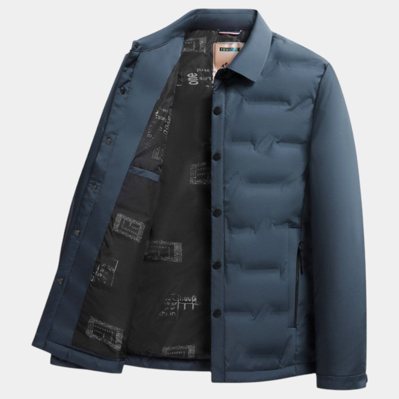 Men’s Padded Jacket With Button Fastening