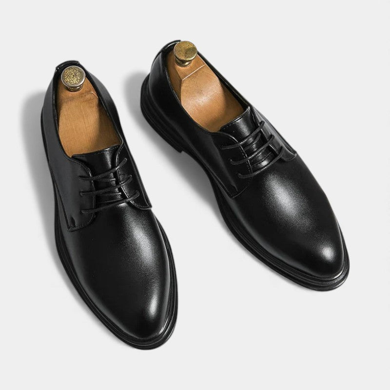 Men’s Patent Derby Shoes With Laces