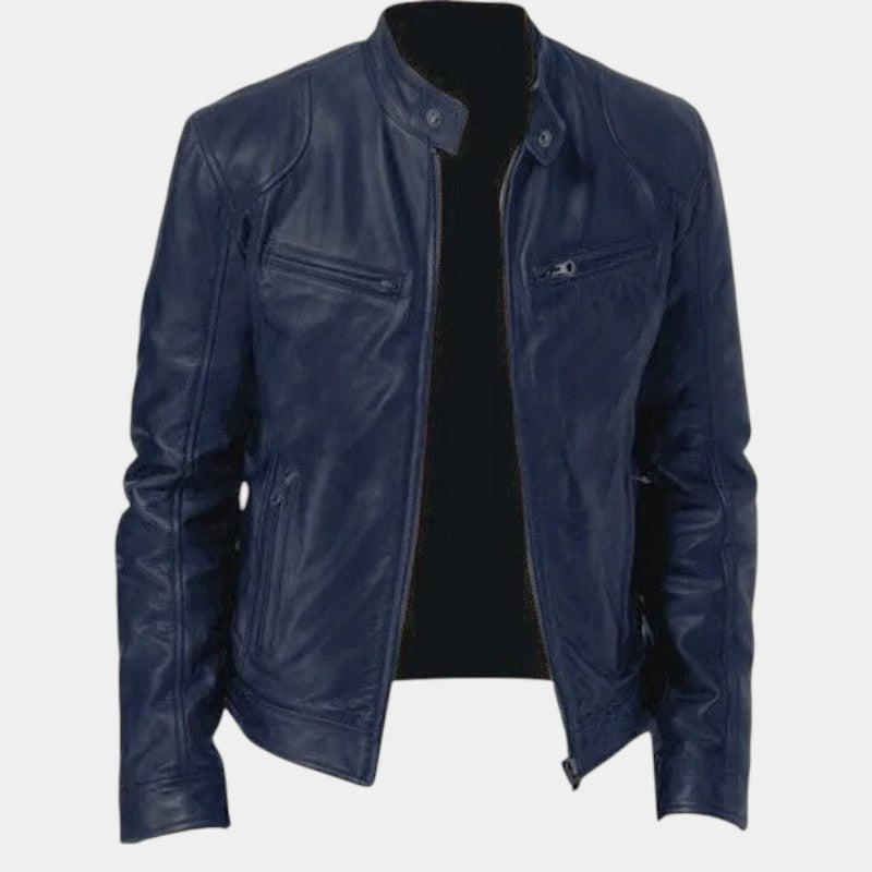 Men’s Polyester Blend Jacket With Insulated Lining and Wind Guard