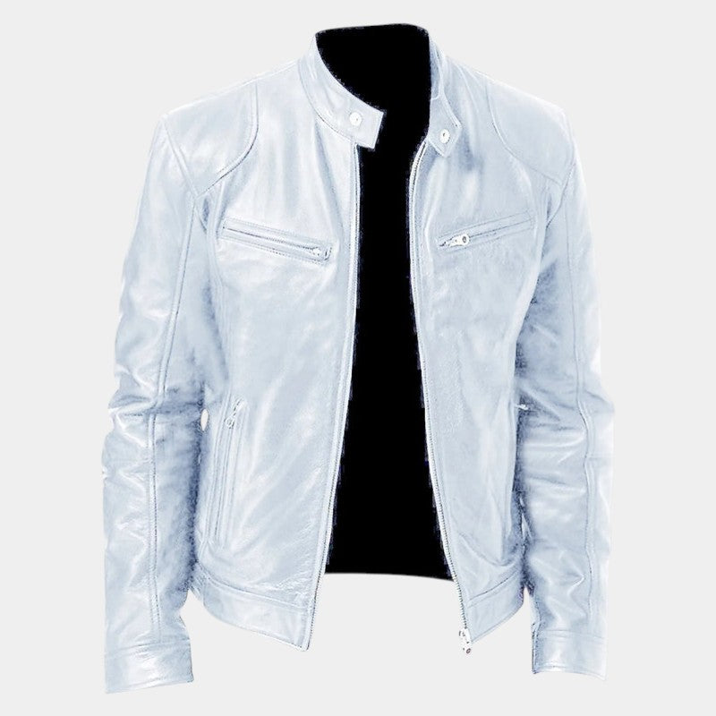 Men’s Polyester Blend Jacket With Insulated Lining and Wind Guard