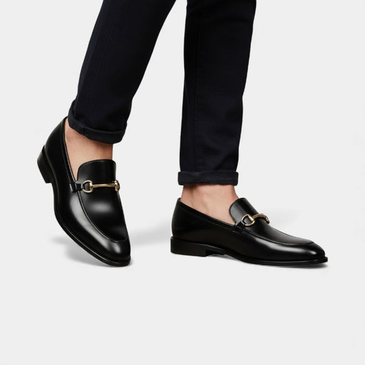 Men’s Slip On Loafers With Low Profile Shape and Metal Detail