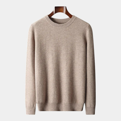 Men’s Soft Blend Sweater With Turtleneck and Ribbed Knit