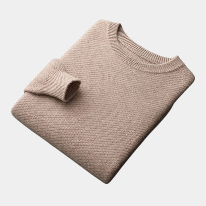 Men’s Soft Blend Sweater With Turtleneck and Ribbed Knit