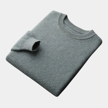 Men’s Soft Blend Sweater With Turtleneck and Ribbed Knit