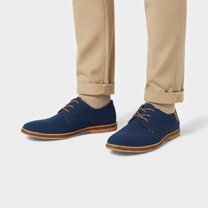 Men’s Suede Derby Shoes With Laces