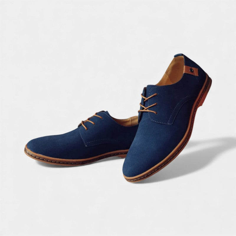 Men’s Suede Derby Shoes With Laces