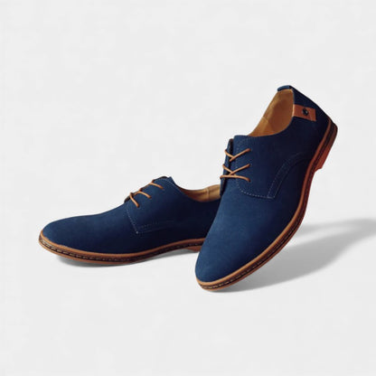 Men’s Suede Derby Shoes With Laces