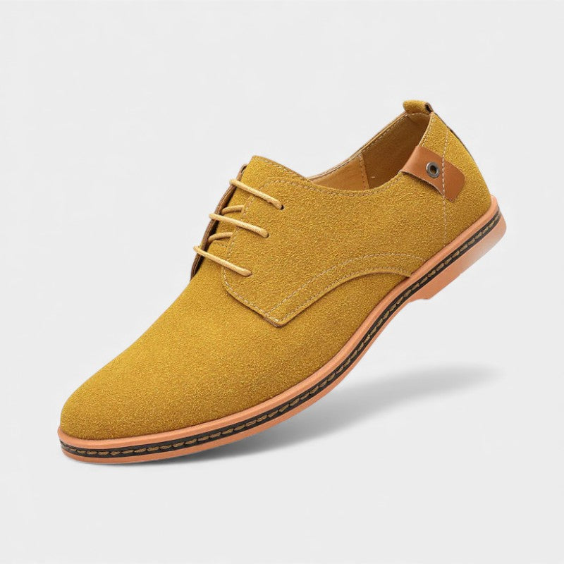 Men’s Suede Derby Shoes With Laces