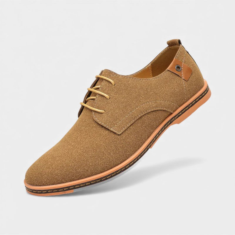 Men’s Suede Derby Shoes With Laces