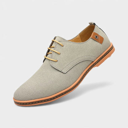 Men’s Suede Derby Shoes With Laces