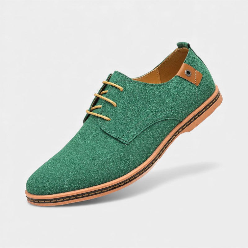 Men’s Suede Derby Shoes With Laces