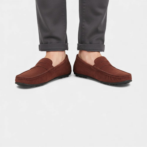 Men’s Suede Loafers With Slip On Style