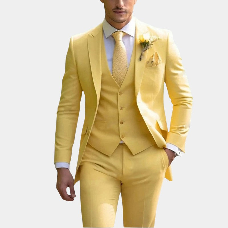 Men’s Suit Blazer With Waistcoat Detail