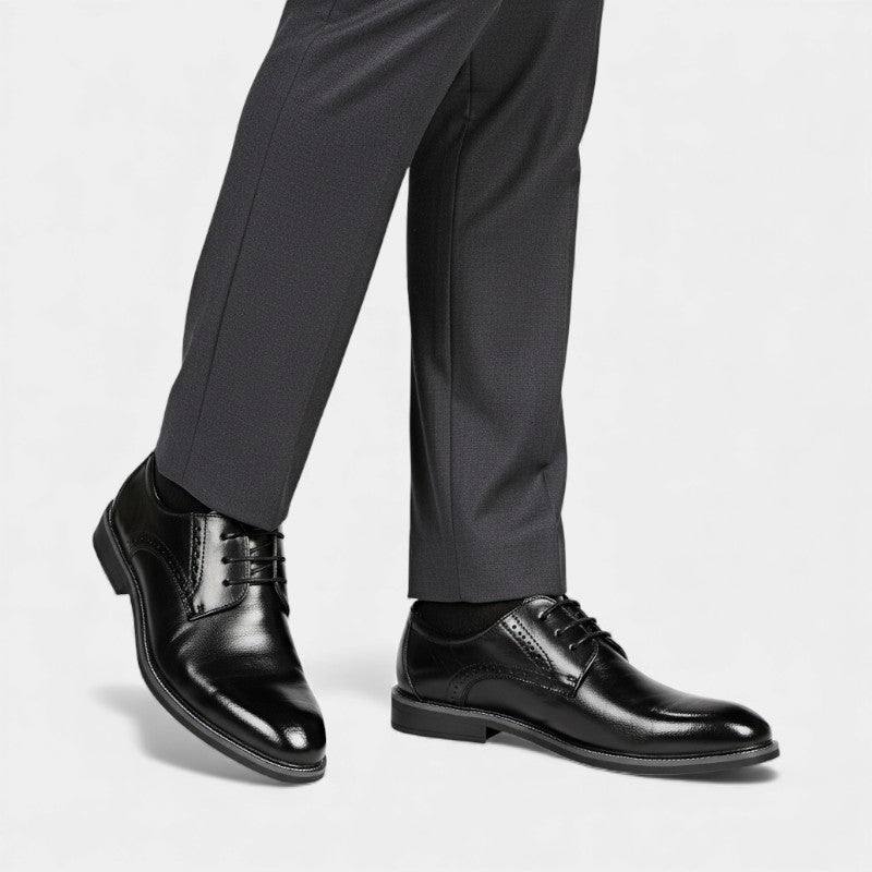 Men’s Synthetic Oxford Shoes With Closed Lacing