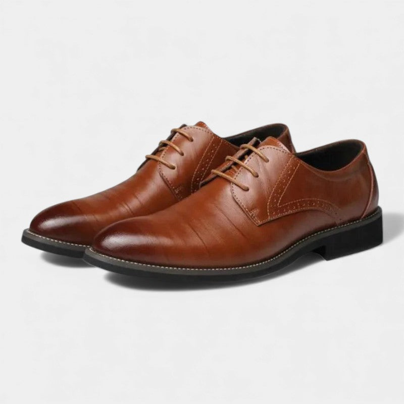 Men’s Synthetic Oxford Shoes With Closed Lacing