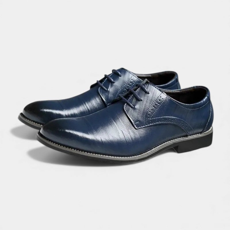Men’s Synthetic Oxford Shoes With Closed Lacing