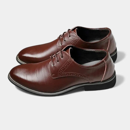 Men’s Synthetic Oxford Shoes With Closed Lacing