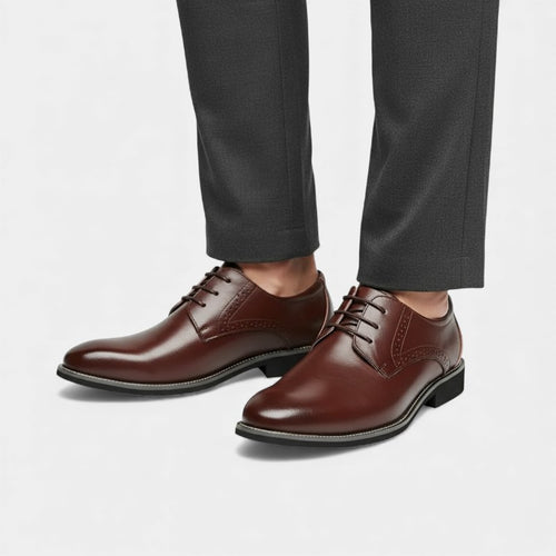 Men’s Synthetic Oxford Shoes With Closed Lacing