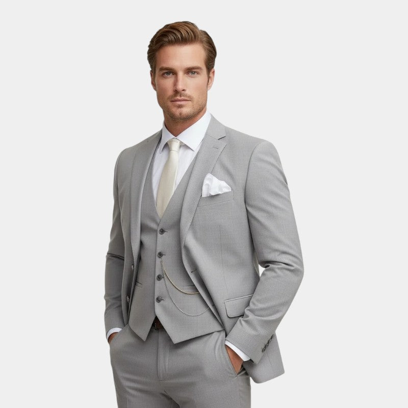 Men’s Three Piece Suit With Waistcoat Detail