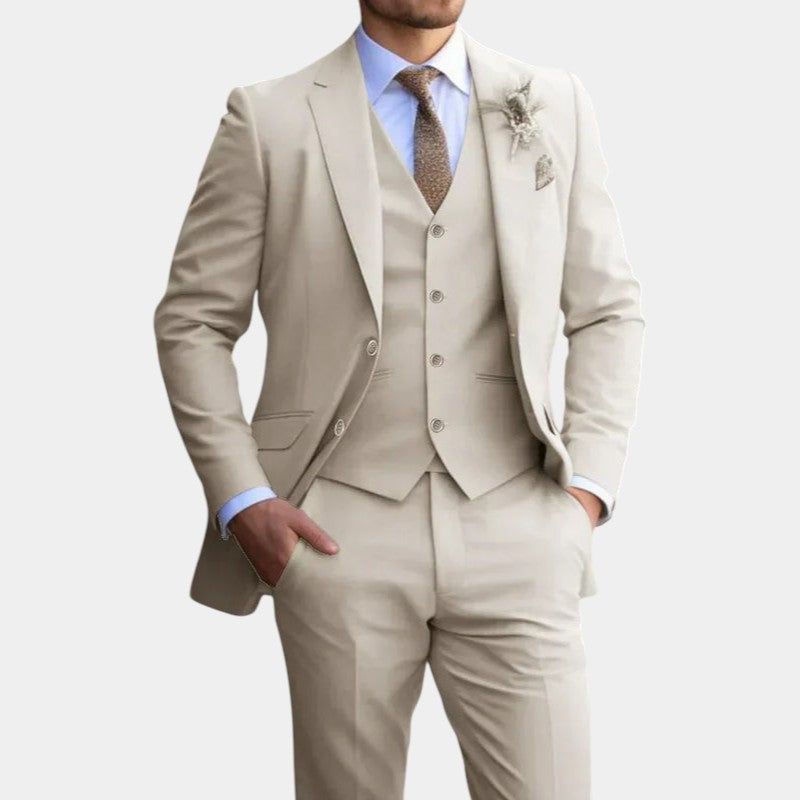 Men’s Three Piece Suit With Waistcoat Detail