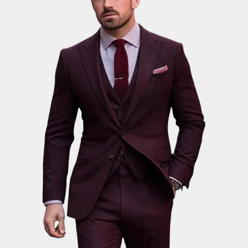 Men’s Three Piece Suit With Waistcoat Detail