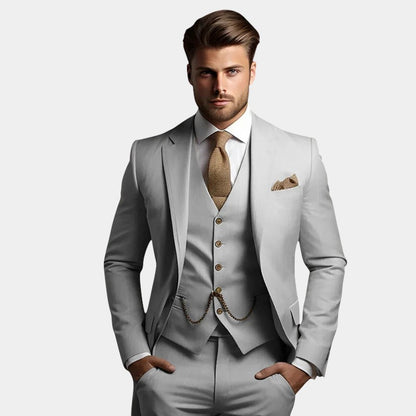 Men’s Three Piece Suit With Waistcoat Detail