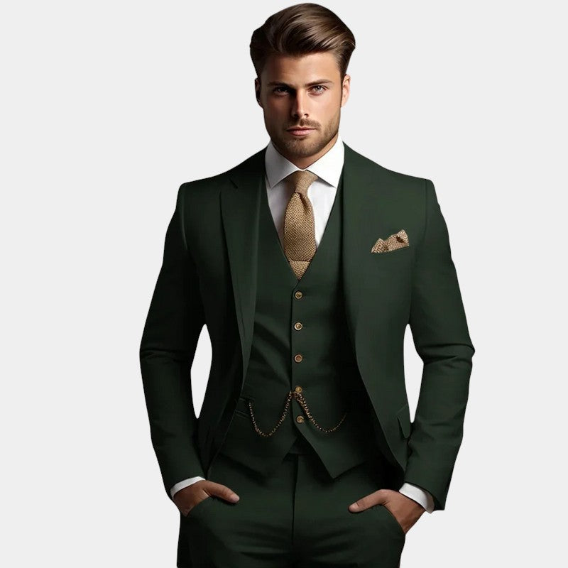 Men’s Three Piece Suit With Waistcoat Detail